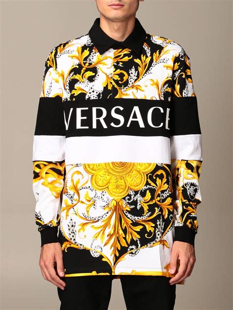 versace polo shirt uk|Versace long sleeve polo.